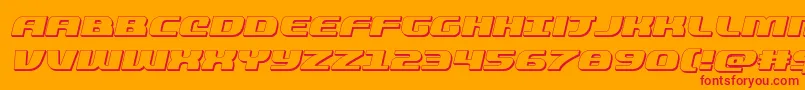 quickening3dital Font – Red Fonts on Orange Background