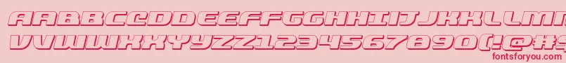 quickening3dital Font – Red Fonts on Pink Background