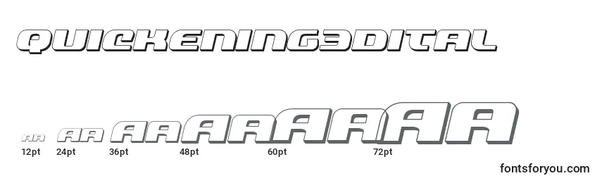 Quickening3dital (137801) Font Sizes