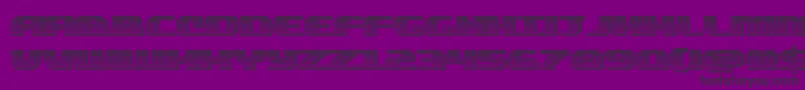 quickeningchrome Font – Black Fonts on Purple Background