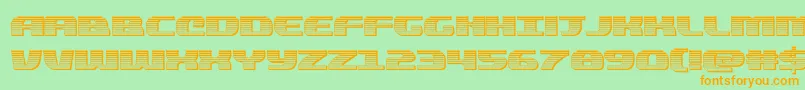 quickeningchrome Font – Orange Fonts on Green Background