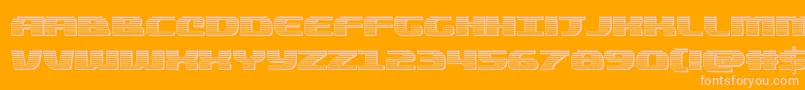 quickeningchrome Font – Pink Fonts on Orange Background