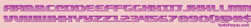 quickeningchrome Font – Purple Fonts on Pink Background