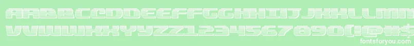 quickeningchrome Font – White Fonts on Green Background