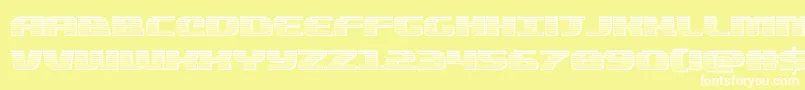 quickeningchrome Font – White Fonts on Yellow Background