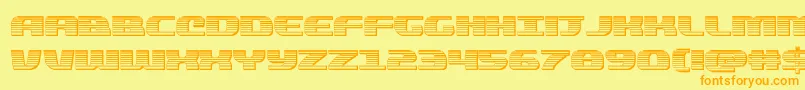 quickeningchrome Font – Orange Fonts on Yellow Background