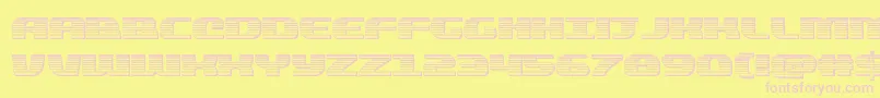 quickeningchrome Font – Pink Fonts on Yellow Background