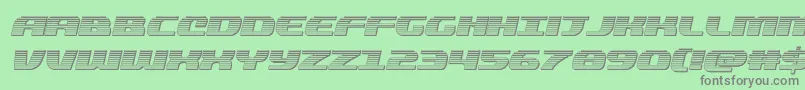 quickeningchromeital Font – Gray Fonts on Green Background