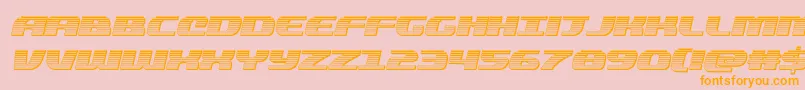 quickeningchromeital Font – Orange Fonts on Pink Background