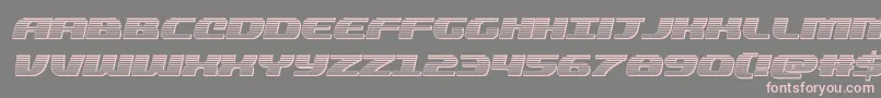 quickeningchromeital Font – Pink Fonts on Gray Background