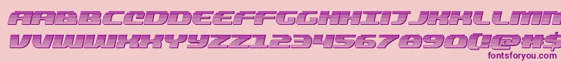 quickeningchromeital Font – Purple Fonts on Pink Background