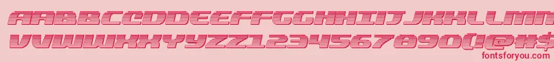 quickeningchromeital Font – Red Fonts on Pink Background