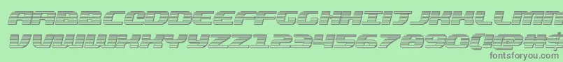 quickeningchromeital Font – Gray Fonts on Green Background