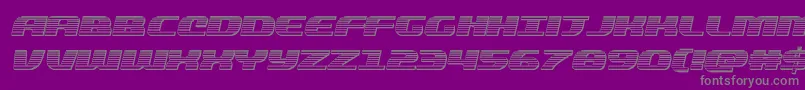 quickeningchromeital Font – Gray Fonts on Purple Background