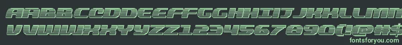 quickeningchromeital Font – Green Fonts on Black Background