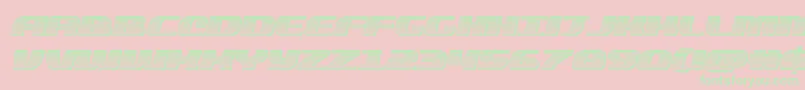 quickeningchromeital Font – Green Fonts on Pink Background