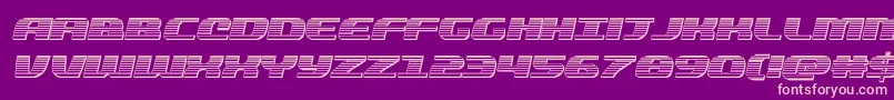 quickeningchromeital Font – Pink Fonts on Purple Background