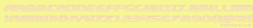 quickeningchromeital Font – Pink Fonts on Yellow Background