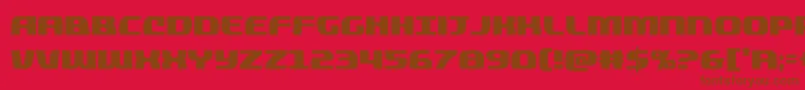 quickeningcond Font – Brown Fonts on Red Background