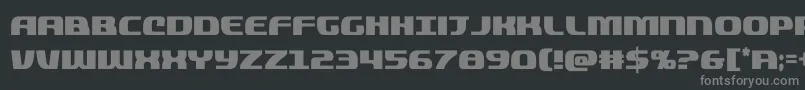 フォントquickeningcond – 黒い背景に灰色の文字