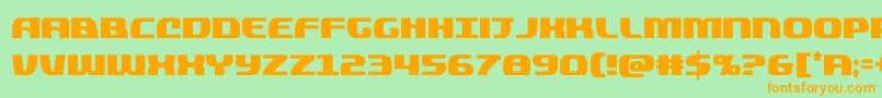 quickeningcond Font – Orange Fonts on Green Background