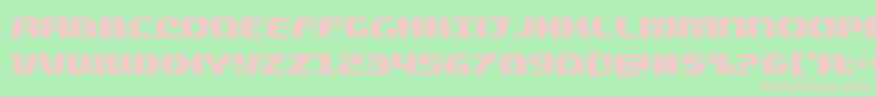 quickeningcond Font – Pink Fonts on Green Background
