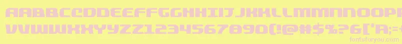 quickeningcond Font – Pink Fonts on Yellow Background