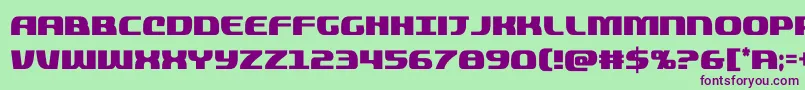 quickeningcond Font – Purple Fonts on Green Background