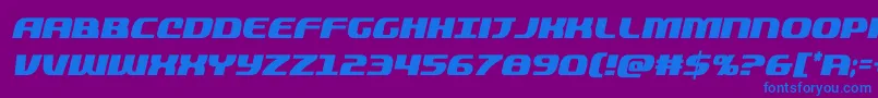 quickeningcondital Font – Blue Fonts on Purple Background