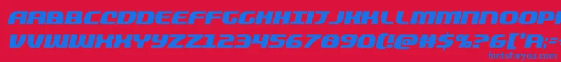 フォントquickeningcondital – 赤い背景に青い文字