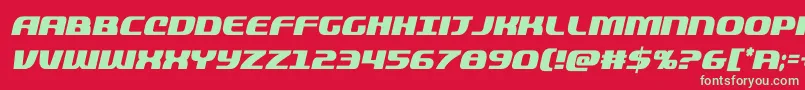 quickeningcondital Font – Green Fonts on Red Background