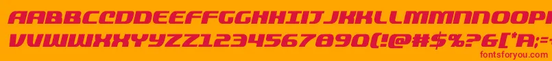 quickeningcondital Font – Red Fonts on Orange Background