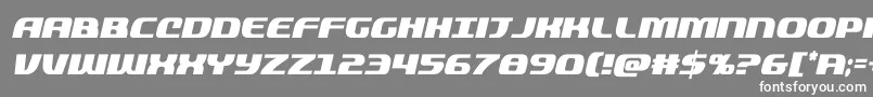quickeningcondital Font – White Fonts on Gray Background
