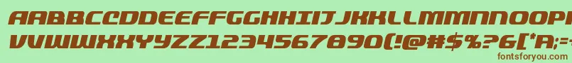 quickeningcondital Font – Brown Fonts on Green Background