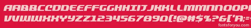 quickeningcondital-Schriftart – Rosa Schriften auf rotem Hintergrund