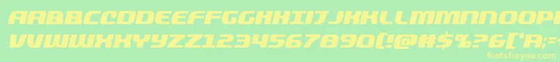 quickeningcondital Font – Yellow Fonts on Green Background