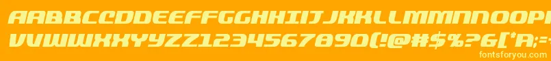 quickeningcondital Font – Yellow Fonts on Orange Background