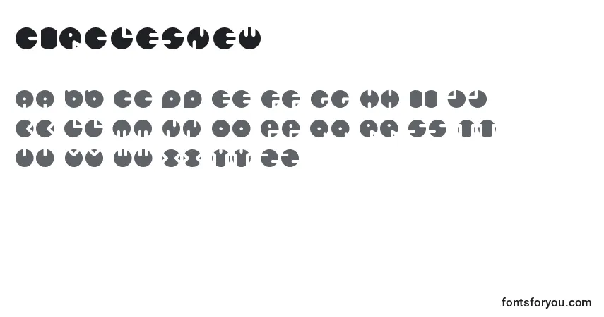 Schriftart CirclesNew – Alphabet, Zahlen, spezielle Symbole