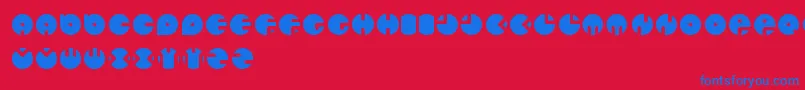 CirclesNew Font – Blue Fonts on Red Background