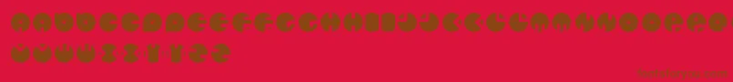CirclesNew-fontti – ruskeat fontit punaisella taustalla