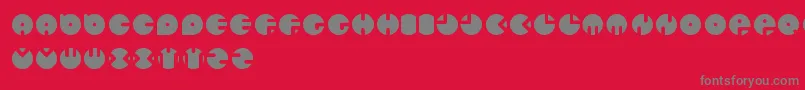 CirclesNew Font – Gray Fonts on Red Background
