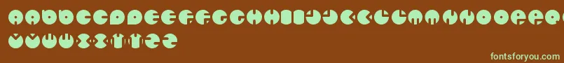 CirclesNew Font – Green Fonts on Brown Background