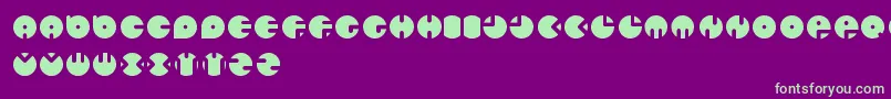 CirclesNew Font – Green Fonts on Purple Background