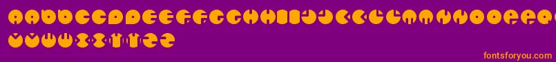 CirclesNew Font – Orange Fonts on Purple Background
