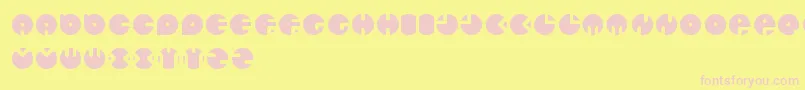 CirclesNew Font – Pink Fonts on Yellow Background