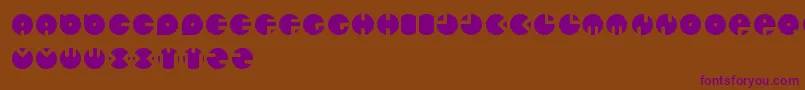 CirclesNew-Schriftart – Violette Schriften auf braunem Hintergrund