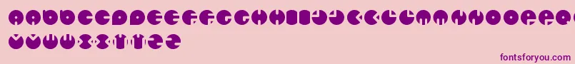 CirclesNew Font – Purple Fonts on Pink Background