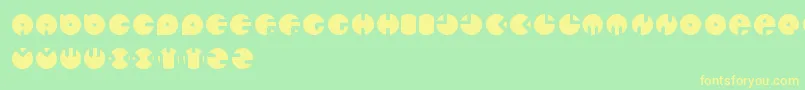 CirclesNew Font – Yellow Fonts on Green Background
