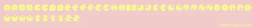 CirclesNew Font – Yellow Fonts on Pink Background