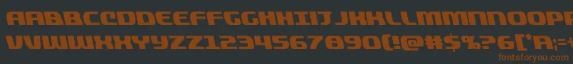 Шрифт quickeningcondleft – коричневые шрифты на чёрном фоне
